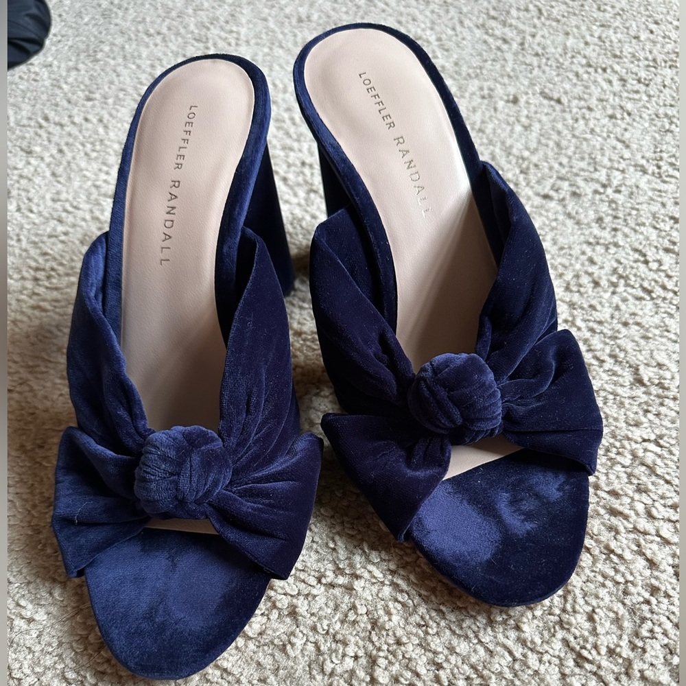 Loeffler Randall Velvet Heels Size 8
